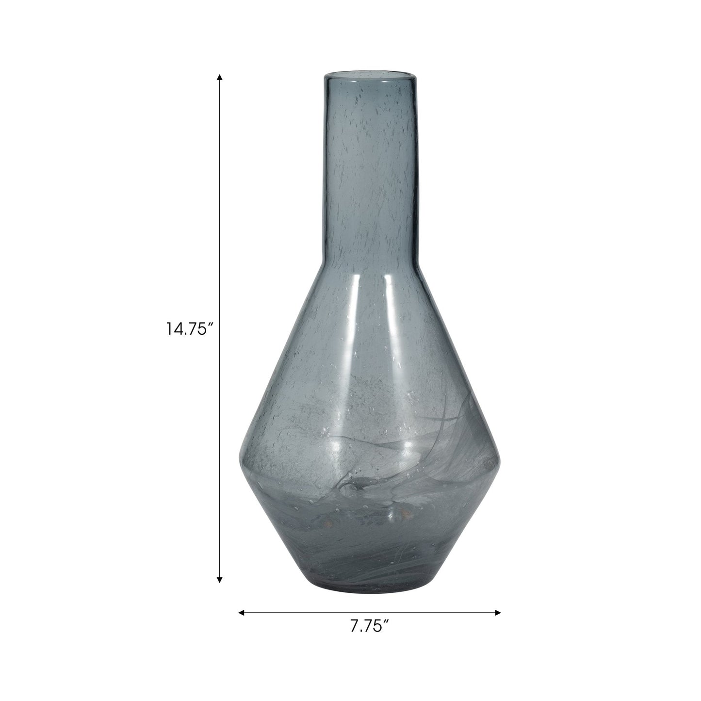 ABIGAIL BLUE SWIRL GLASS VASE |EV19696