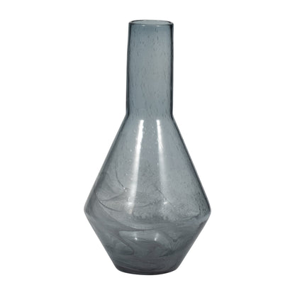 ABIGAIL BLUE SWIRL GLASS VASE |EV19696