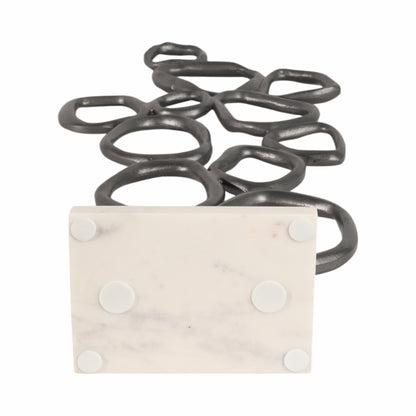 25" Tidus Small Ring Statuary, Black