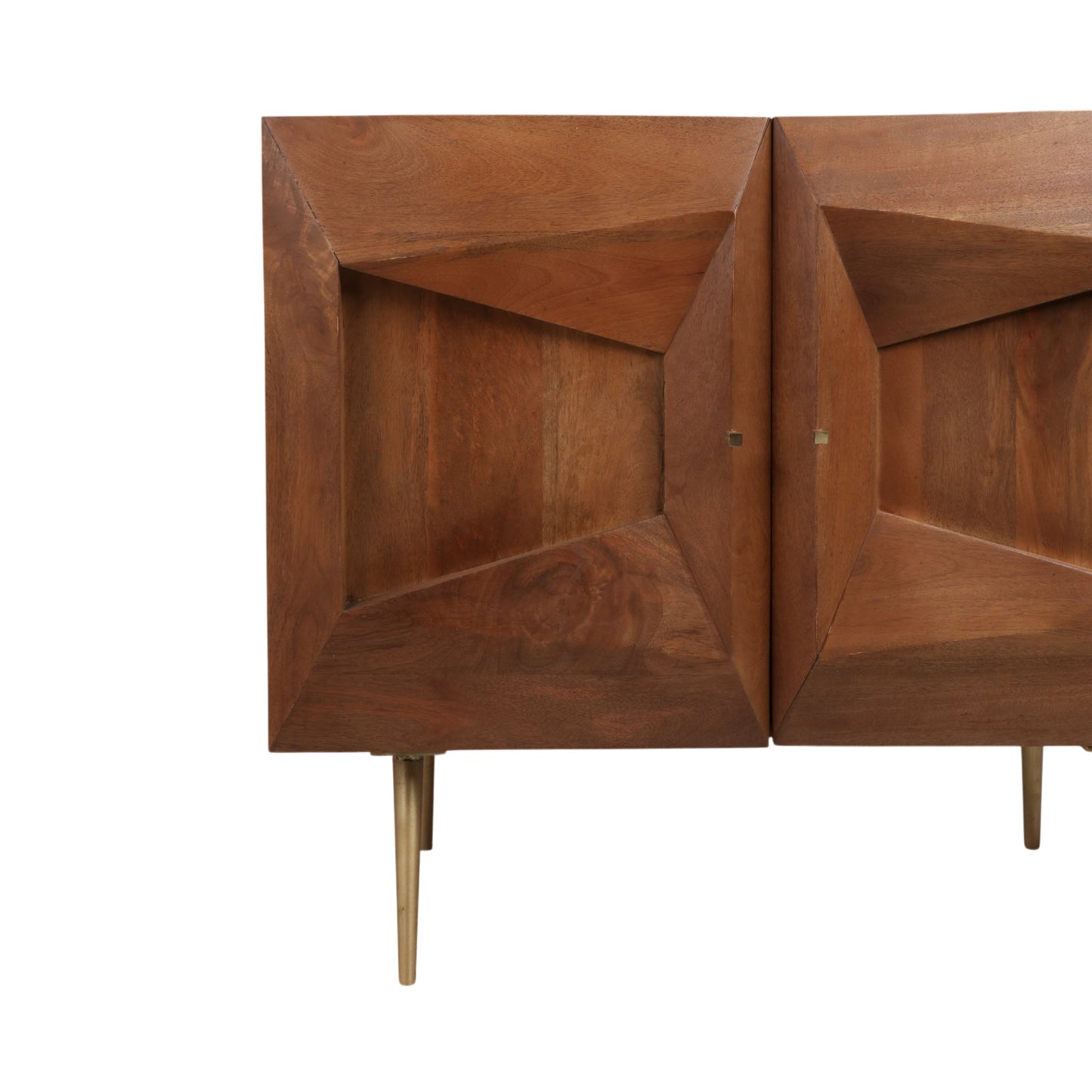 38" Hallox Carved Wood 2-door Chest