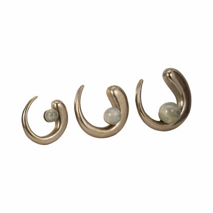 S/3 10/13/15" Amrita Gold Ring Wall Decor