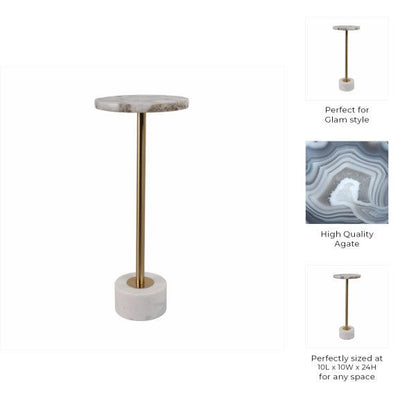 AGA TE MARBLE AND MS GOLD EPL  DRINK TABLE