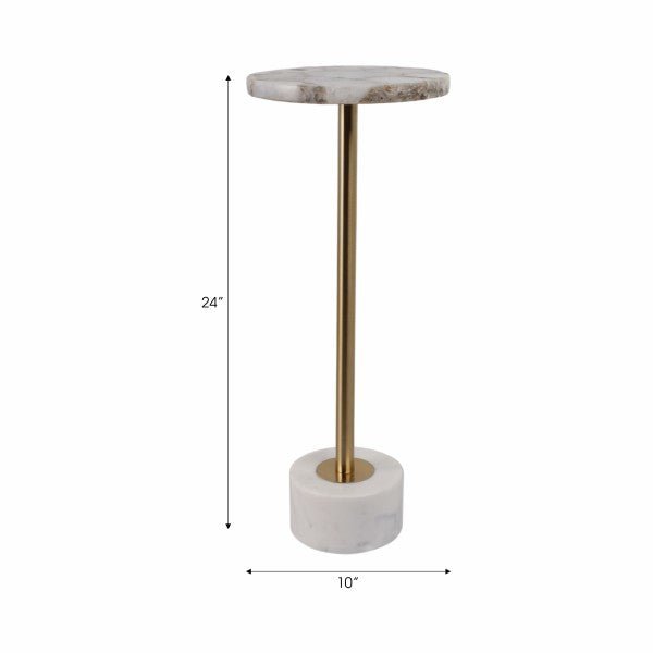 AGA TE MARBLE AND MS GOLD EPL  DRINK TABLE