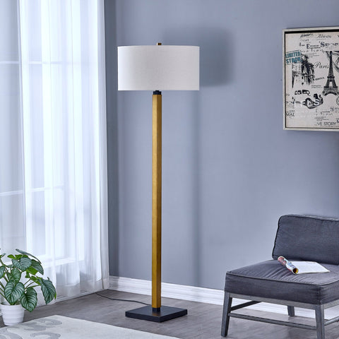 72'H Nebula Brass Metal Floor Lamp
