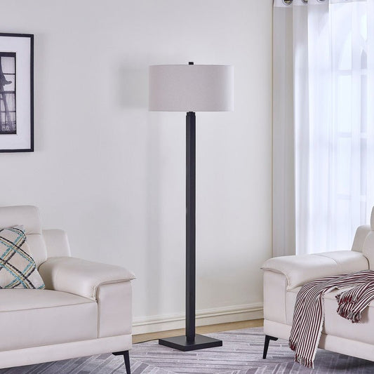 72'H Nebula Black Metal Floor Lamp