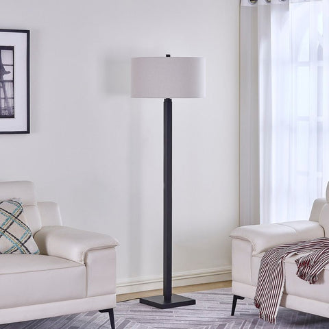 72'H Nebula Black Metal Floor Lamp