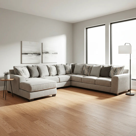 Ardsley 5-Piece Sectional with Chaise with Free Tulen Recliner