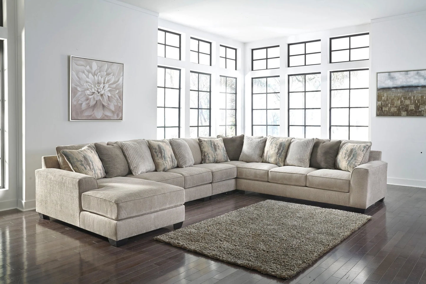 Ardsley 5-Piece Sectional with Chaise with Free Tulen Recliner