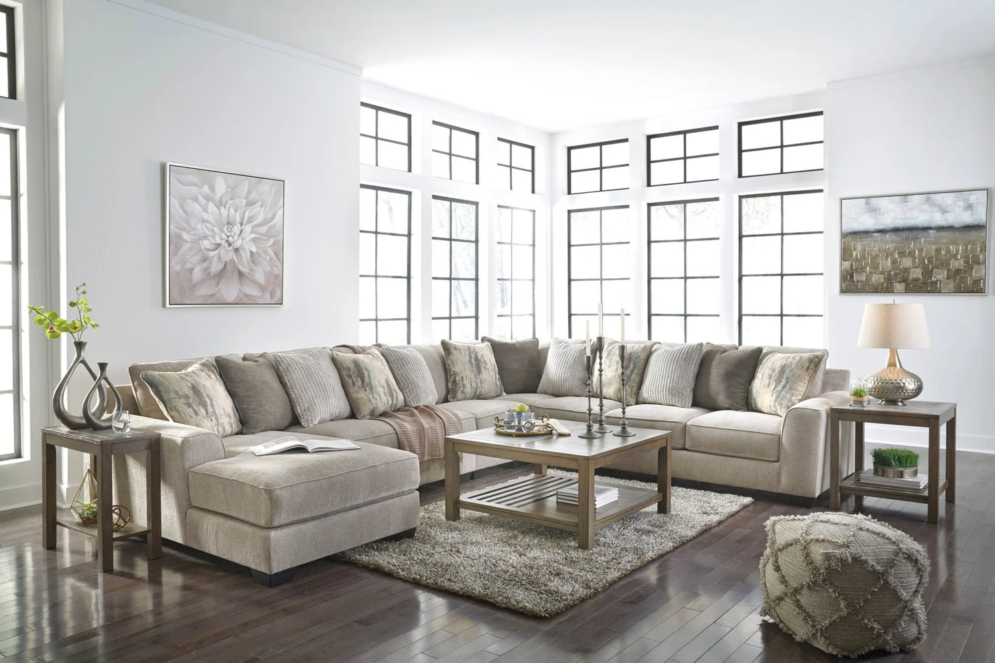 Ardsley 5-Piece Sectional with Chaise with Free Tulen Recliner