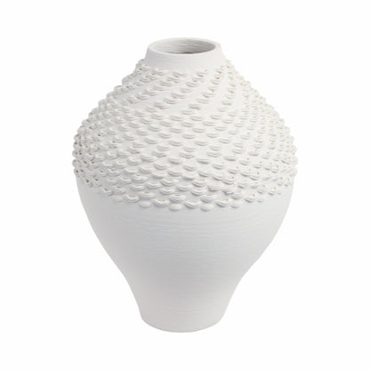 Arroyo 3d Printed Porcelain Vase, Ivory |EV21286-03