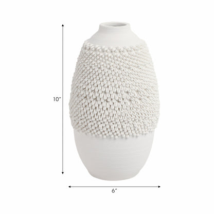 Arroyo 3d Printed Porcelain Vase, Ivory |EV21286-03