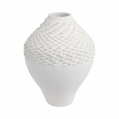 Arroyo 3d Printed Porcelain Vase, Ivory |EV21286-03
