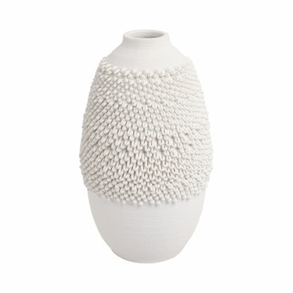 Arroyo 3d Printed Porcelain Vase, Ivory |EV21286-03