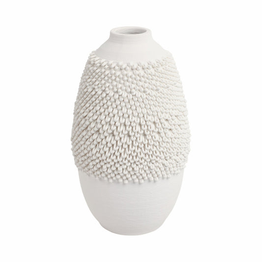 Arroyo 3d Printed Porcelain Vase, Ivory |EV21286-03