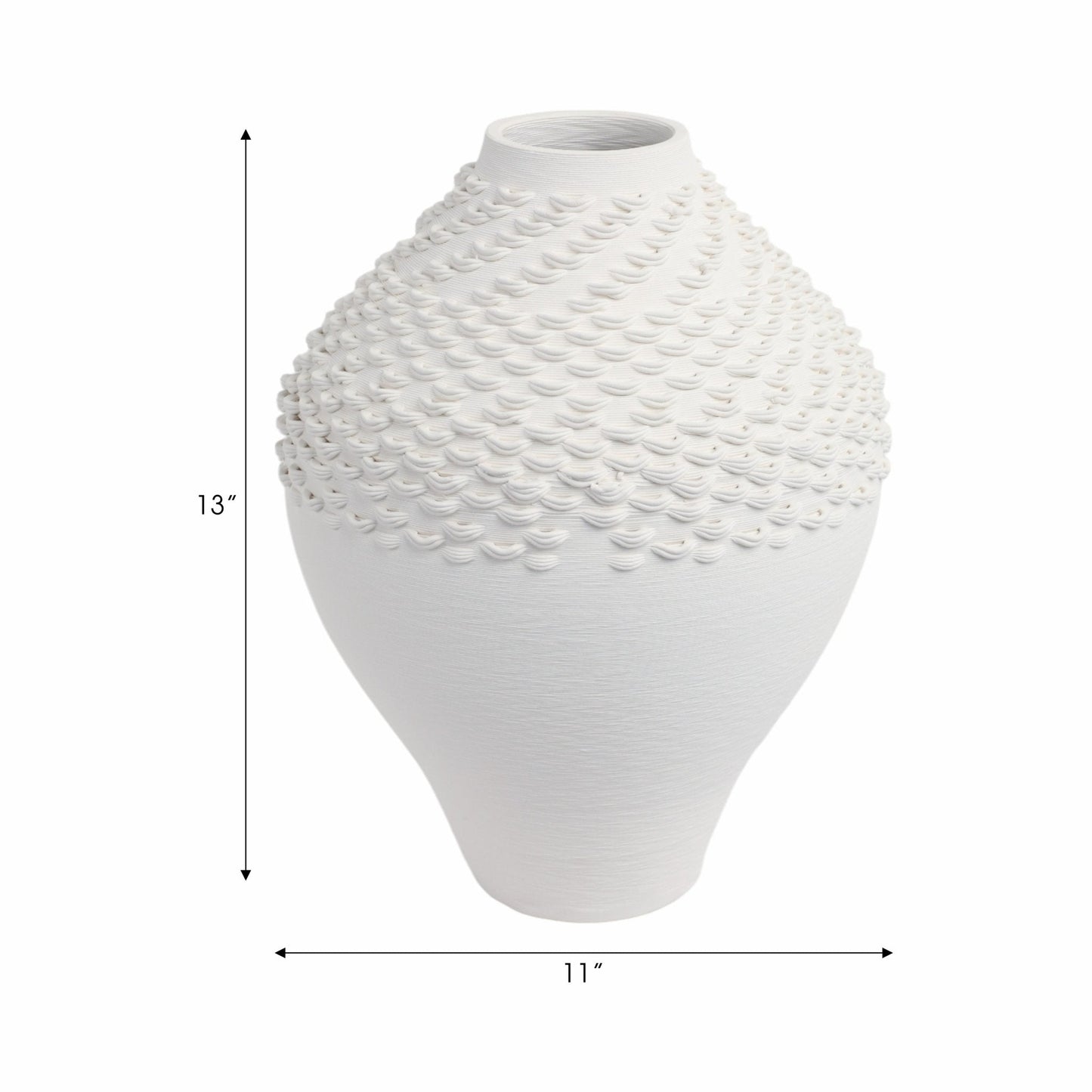 Arroyo 3d Printed Porcelain Vase, Ivory |EV21286-03