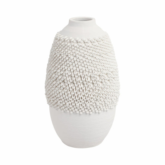 Arroyo 3d Printed Porcelain Vase, Ivory |EV21286-02