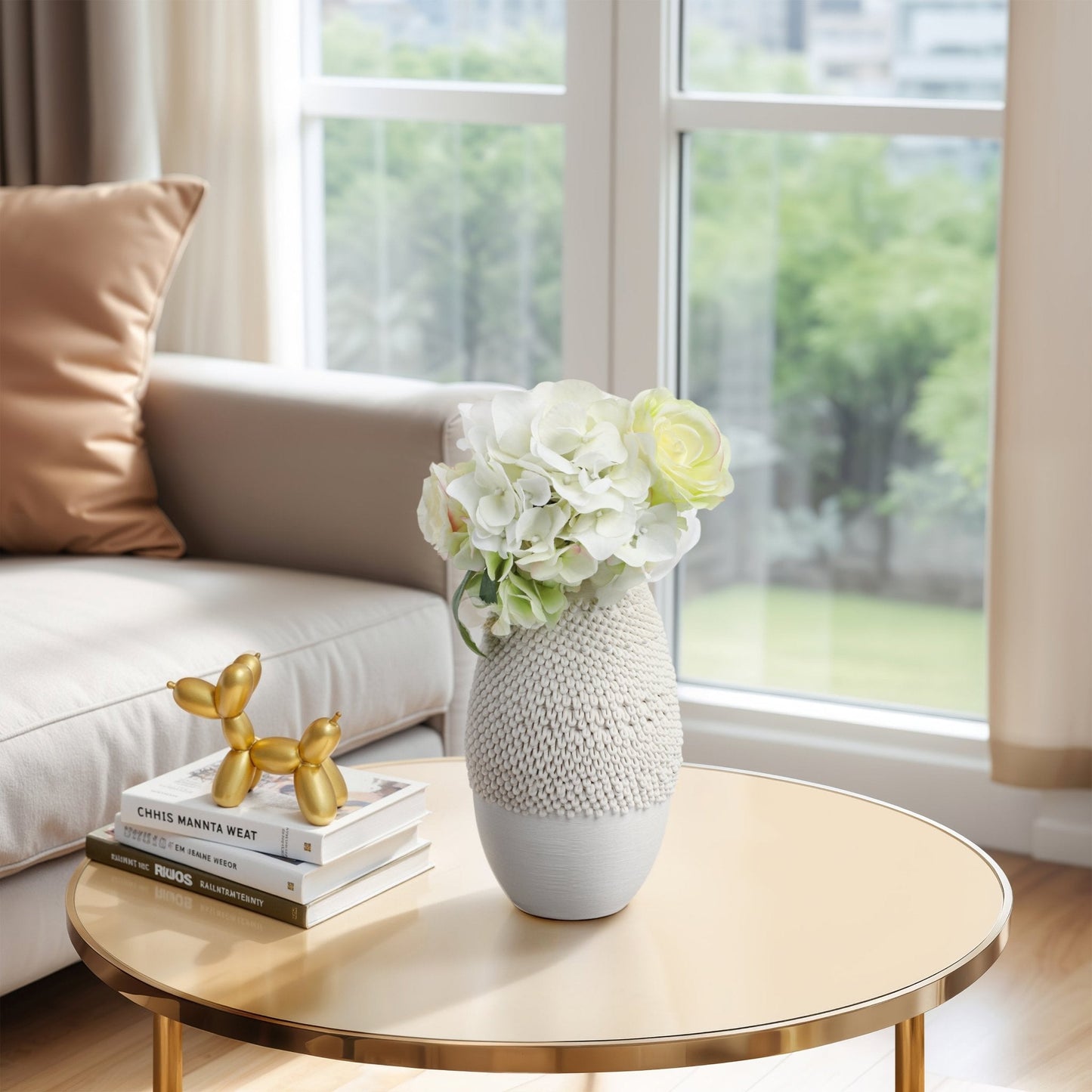 Arroyo 3d Printed Porcelain Vase, Ivory |EV21286-03