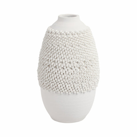 Arroyo 3d Printed Porcelain Vase, Ivory |EV21286-01