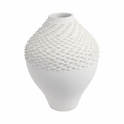 Arroyo 3d Printed Porcelain Vase, Ivory |EV21286-03