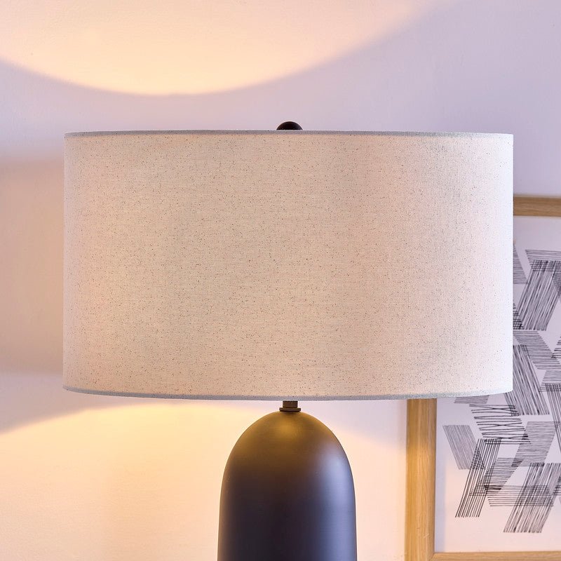 Atlas Matt Black Table Lamp