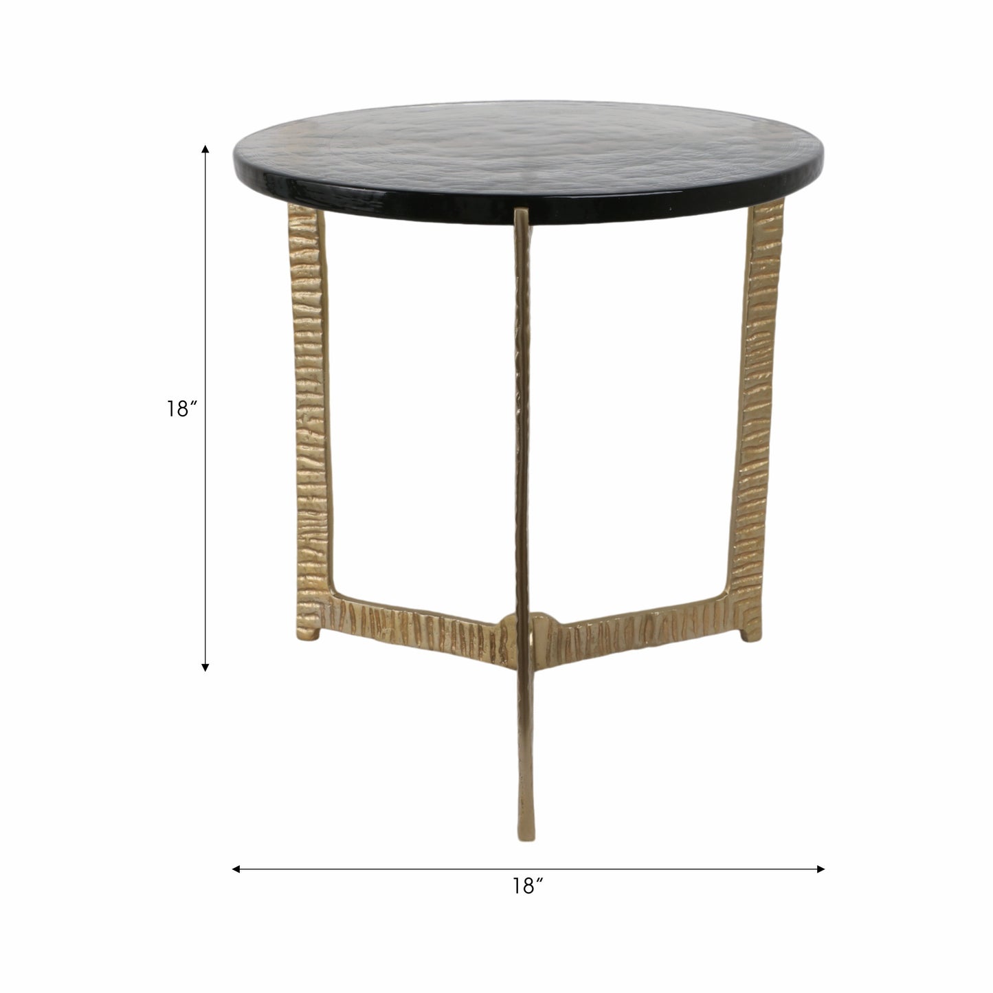 18" Bennington Wide  Recycled Glass Accent Table