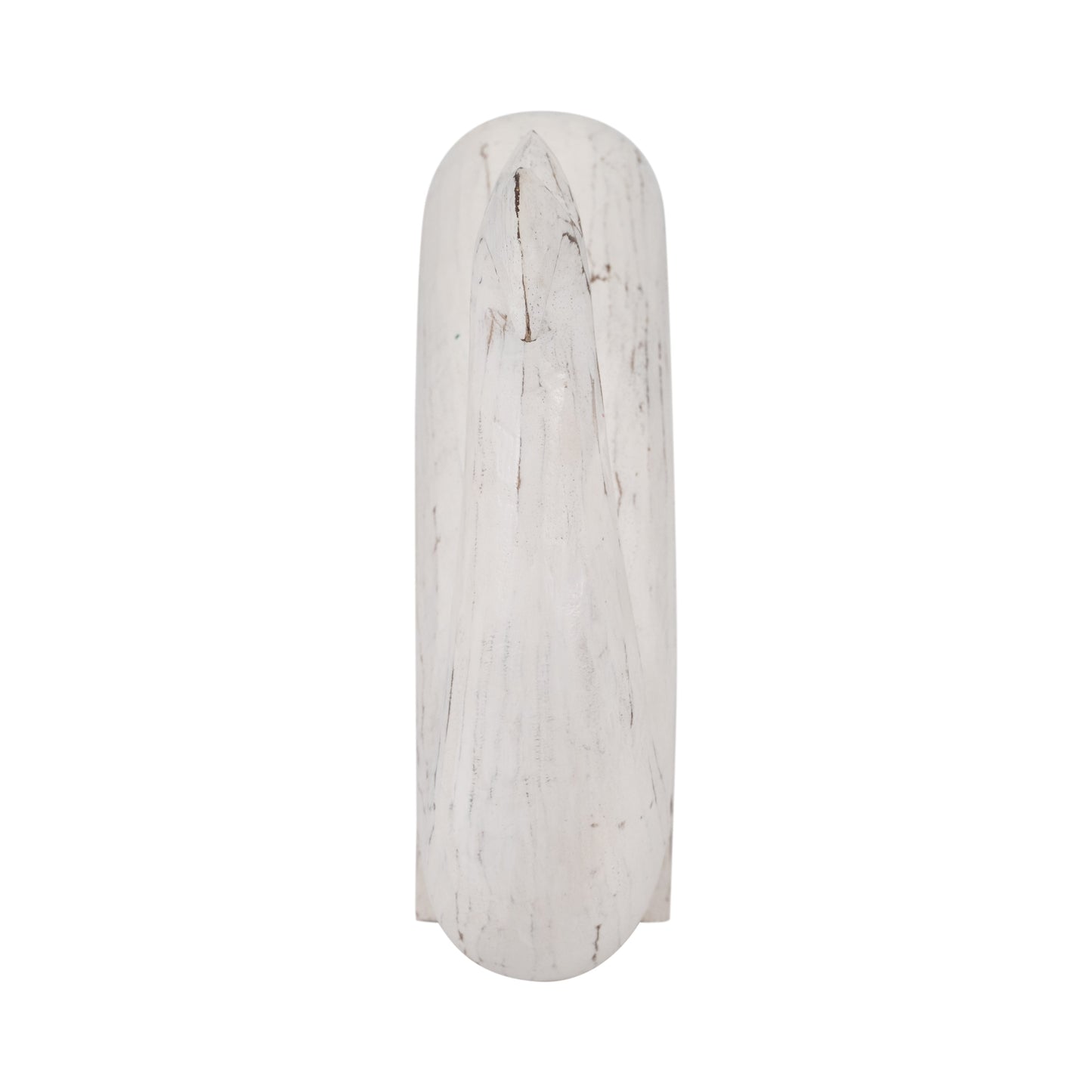 Wood, 15" Tail Up Whale, White