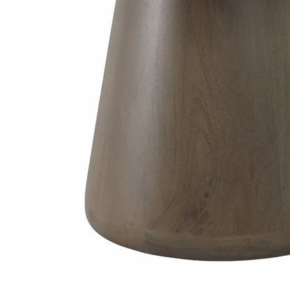 20" Aleena Wood And Marble Accent Table, Brwn