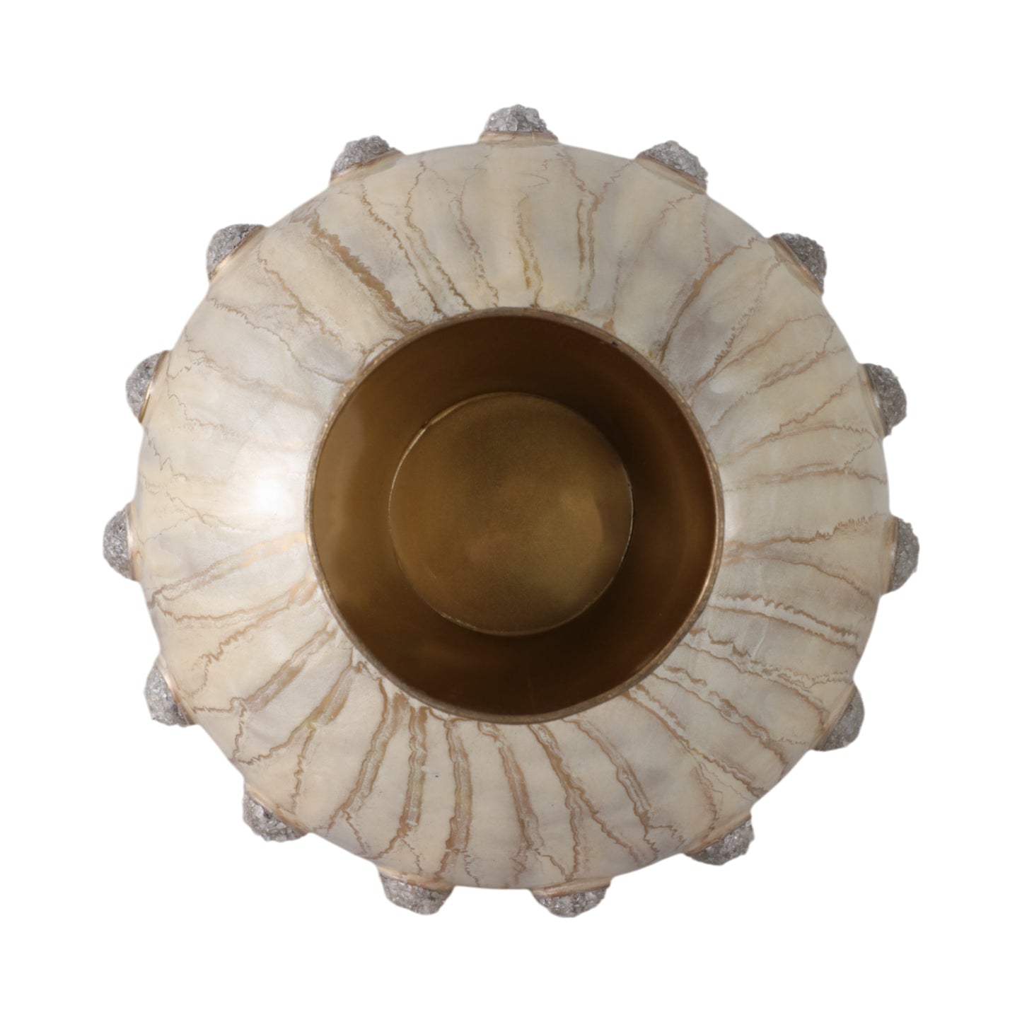 10" Frances Quartz Crystal And Steel Bowl