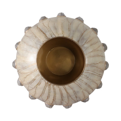 10" Frances Quartz Crystal And Steel Bowl