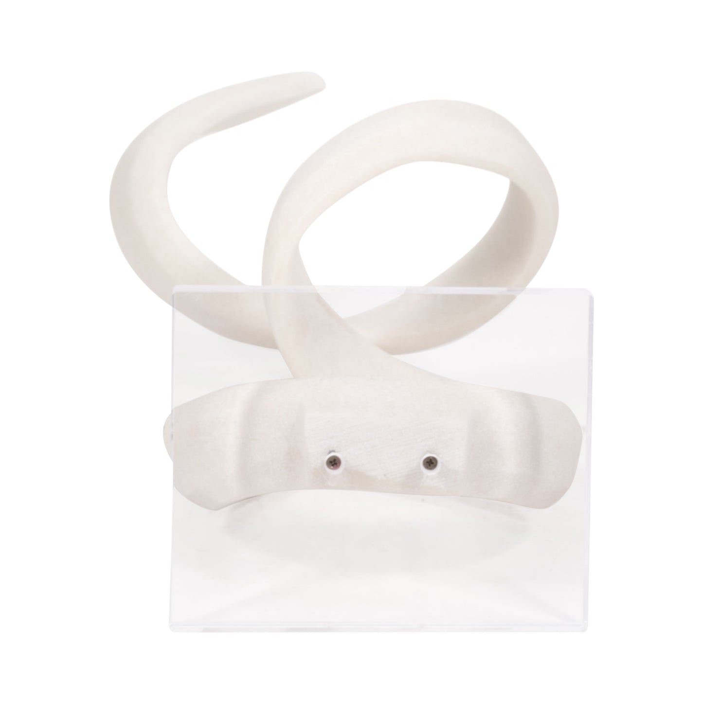 27" KASSANI OVERSIZED QUARTZ RESIN STATUARY, WHITE