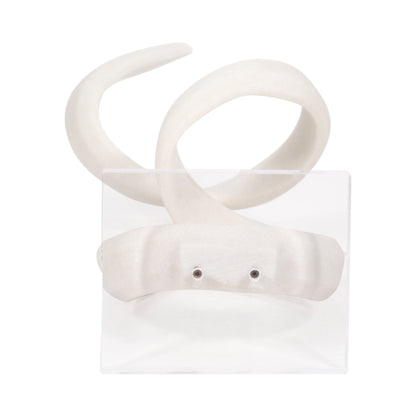 27" KASSANI OVERSIZED QUARTZ RESIN STATUARY, WHITE