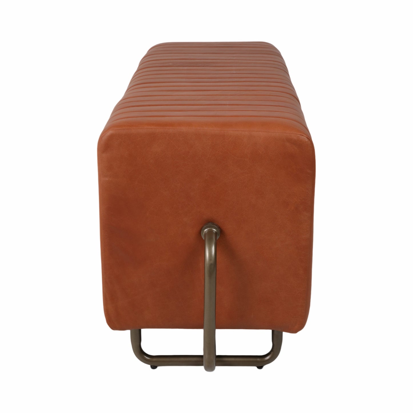 60" Felix Real Leather Bench