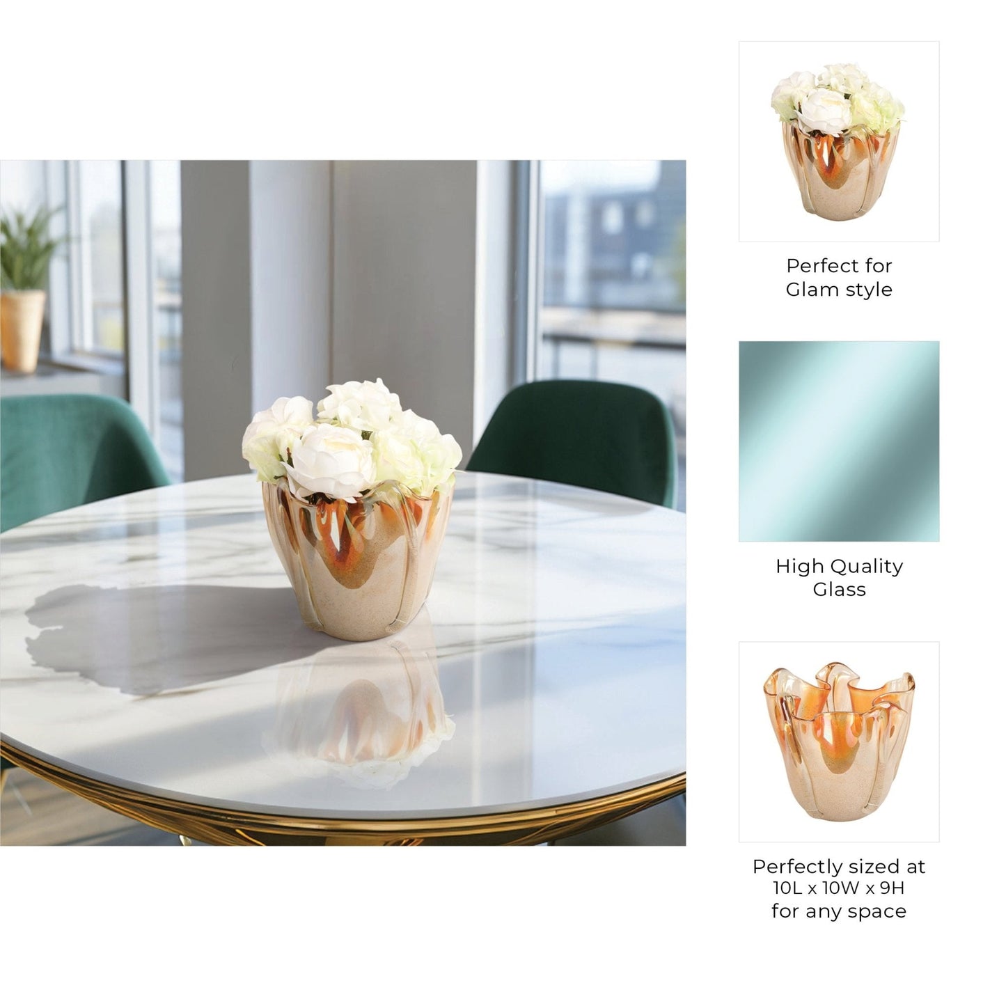 Bartoli Artisan Blown Glass  Vase |EV21412-03
