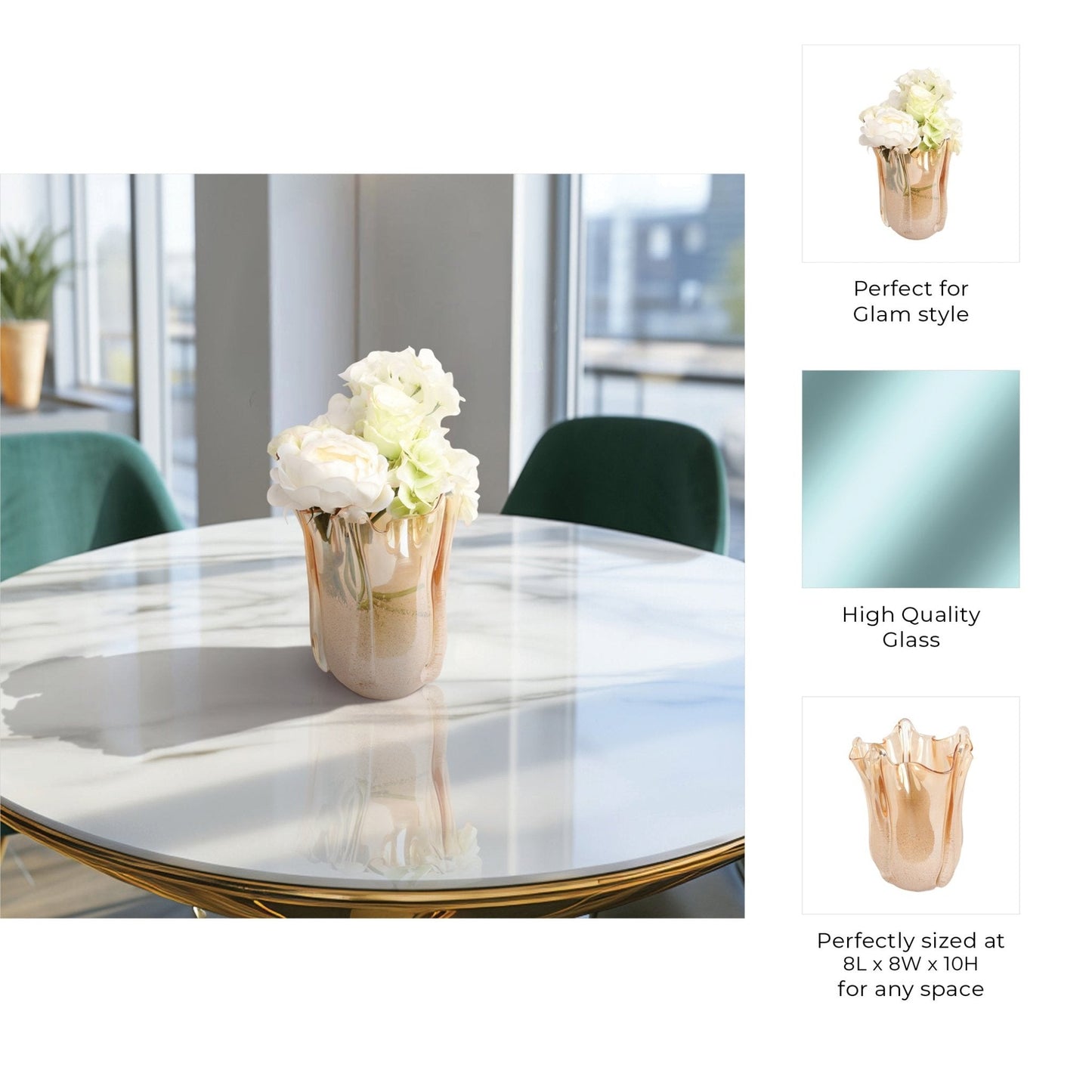 Bartoli Artisan Blown Glass  Vase |EV21412-03