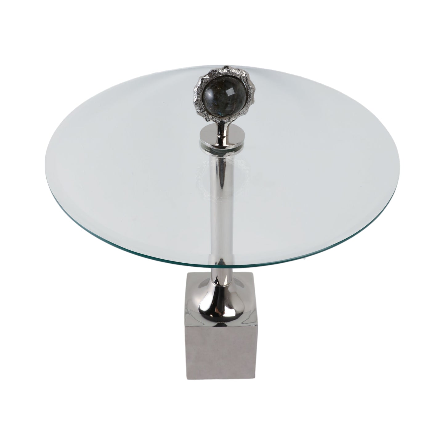 23" Macklin Labradorite Stone Glass And Metal  Acc