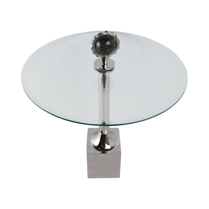 23" Macklin Labradorite Stone Glass And Metal  Acc