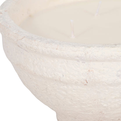 8" 16 Oz Spiced Cranberry Bowl Candle, White