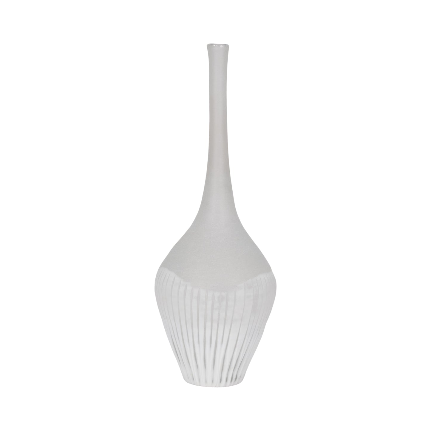 EV19640-03  17" ABBOT LARGE GREEN GLASS VASE( Sagebrook Home  )