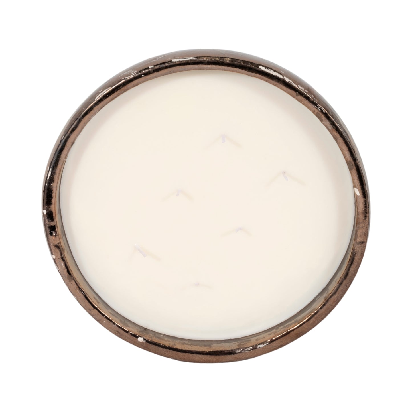 12" 57 Oz Pine Bowl Candle, Grey/gold