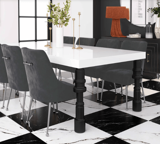 Beatrix Grey Velvet Side Chair with Silver Legs