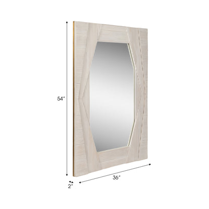 54X36" HARLOW CARVED WOOD WALL MIRROR