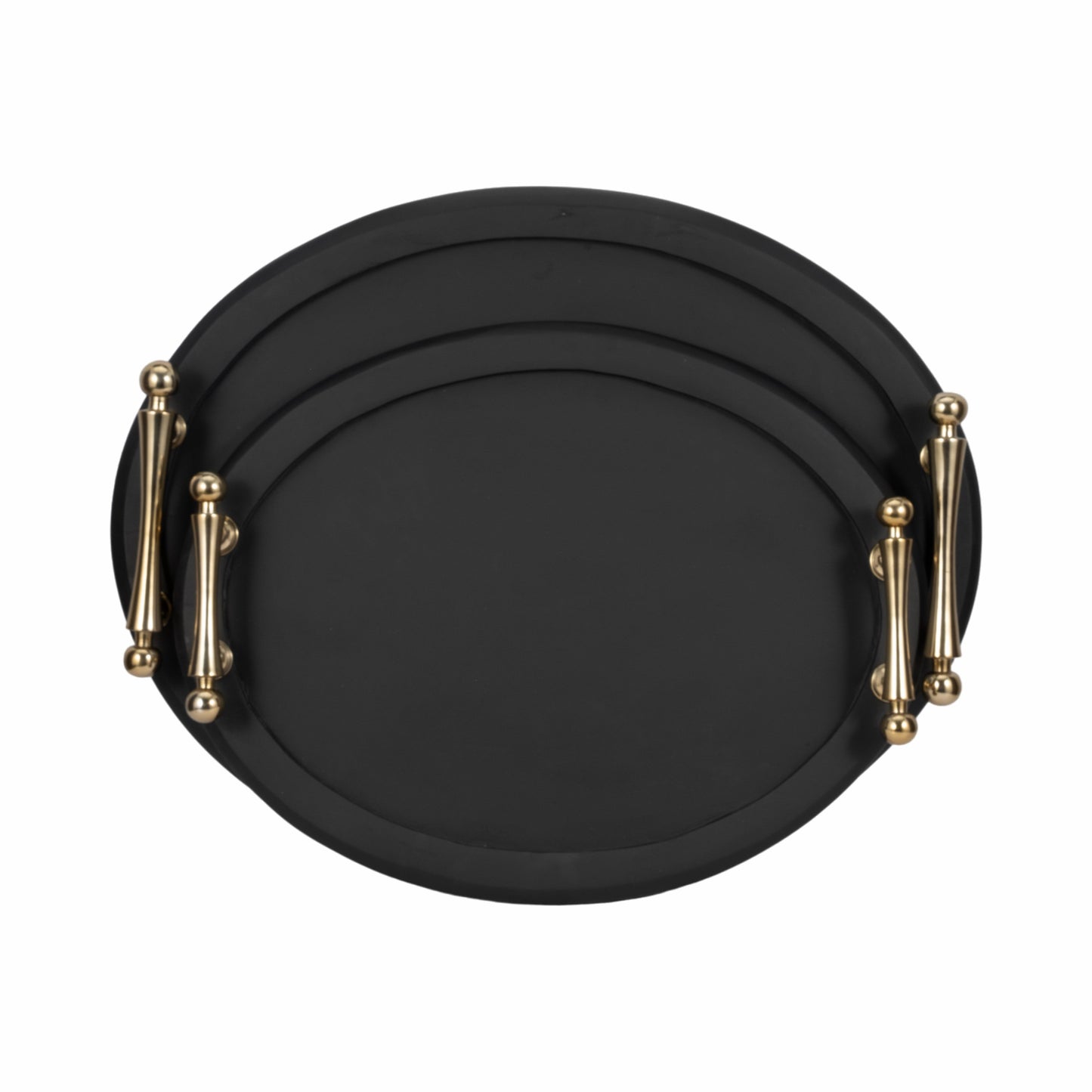 S/2 25/29" Cylde Wood Trays, Black