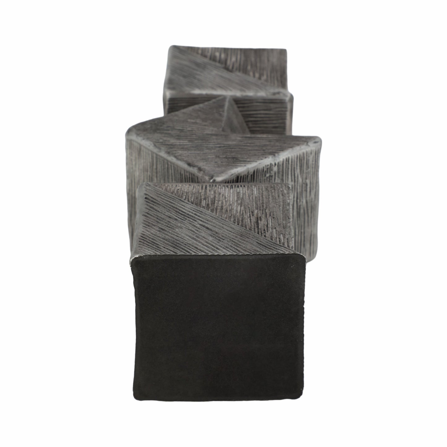 18" Lyon Small Silver Cube Statuary