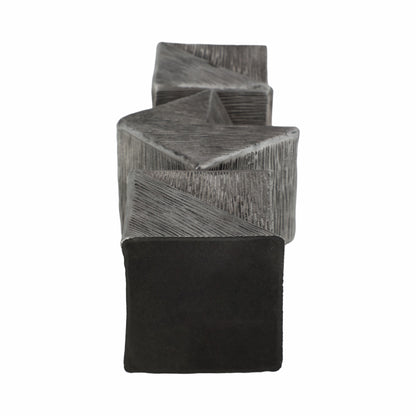 18" Lyon Small Silver Cube Statuary