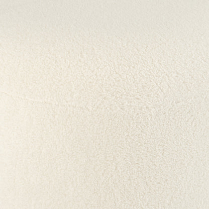 Round Ottoman W/ Ball Feet, Beige