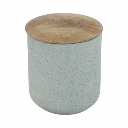 4" 9oz Wild Jasmine & Daisy Tall Cndle W/lid, Blue