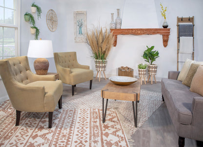 S/2 METAL 18/21" ROUND PLATES, IVORY/CHAMPAGNE