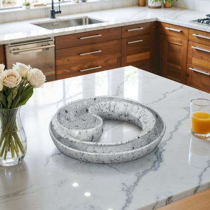 20" Karlin Marbled Ceramic Bowl