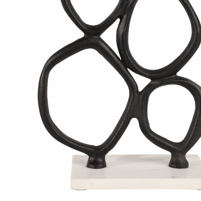 30" Tidus Large Ring Statuary, Black