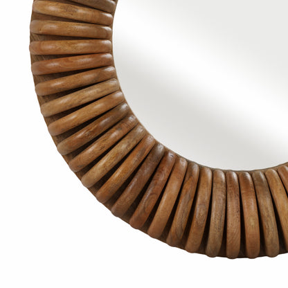 36" CHASTAIN CARVED WOOD WALL MIRROR